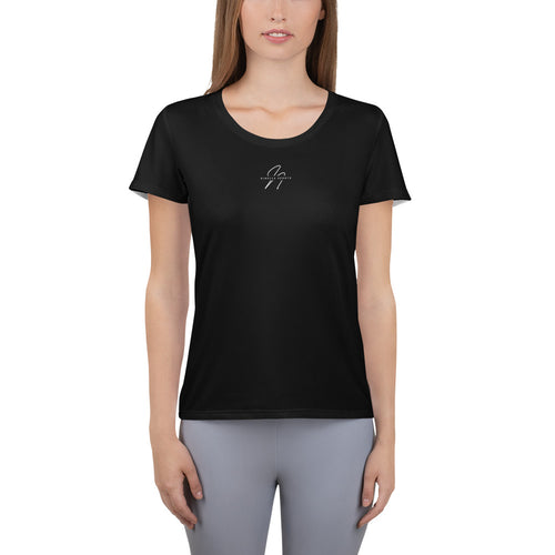 Athletic T-Shirt WOMEN BLACKLADY front Nimella-Sports