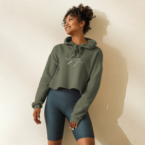 Crop-Hoodie Women MILITARY-GREEN Nimella-Sports