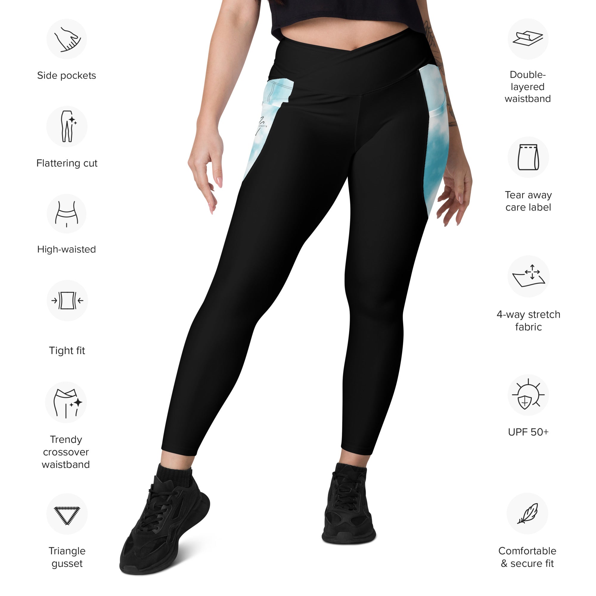 Crossover-Leggings SKYBLUE Produktinfo Nimella-Sports