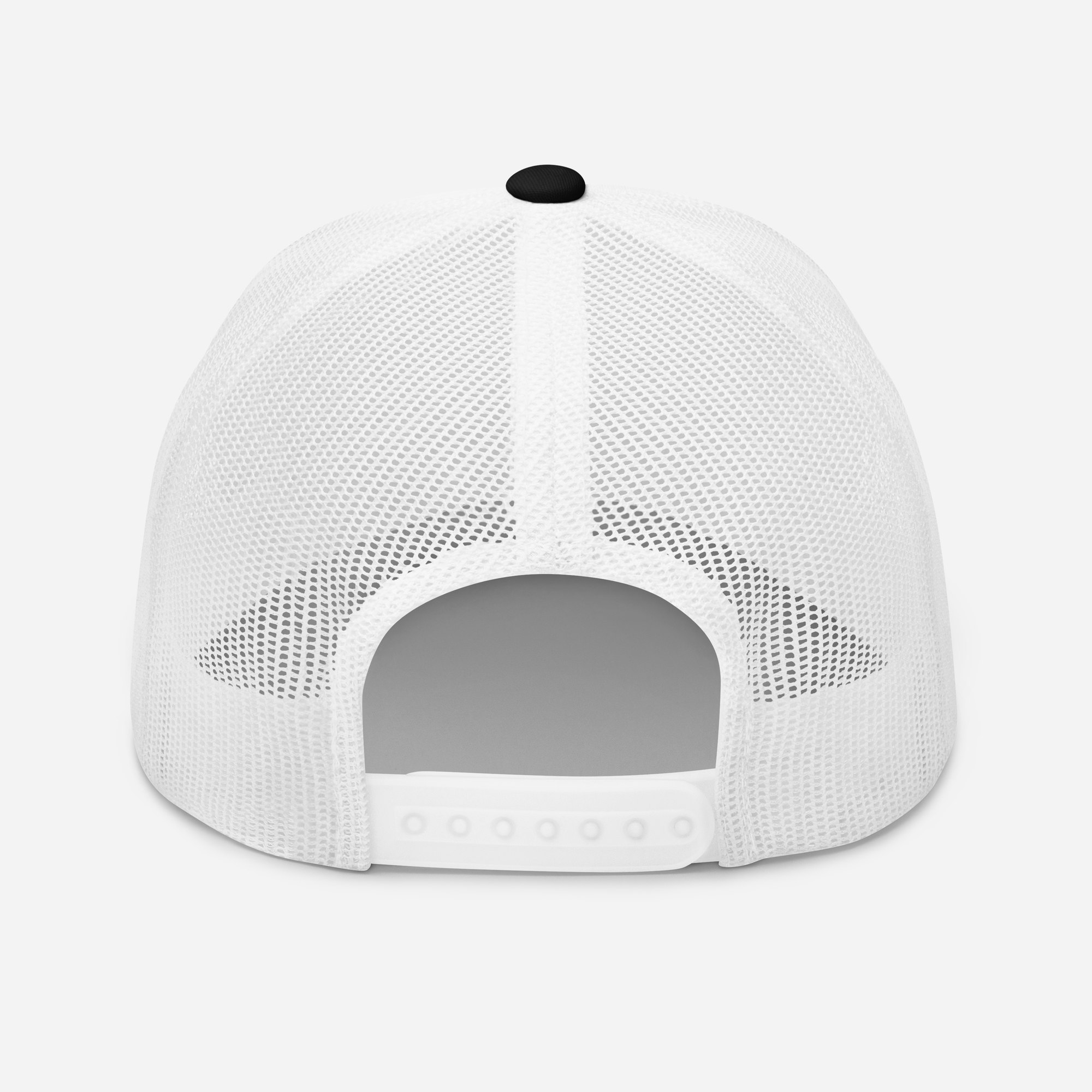 Retro Trucker Cap BLACK WHITE back Nimella-Sports