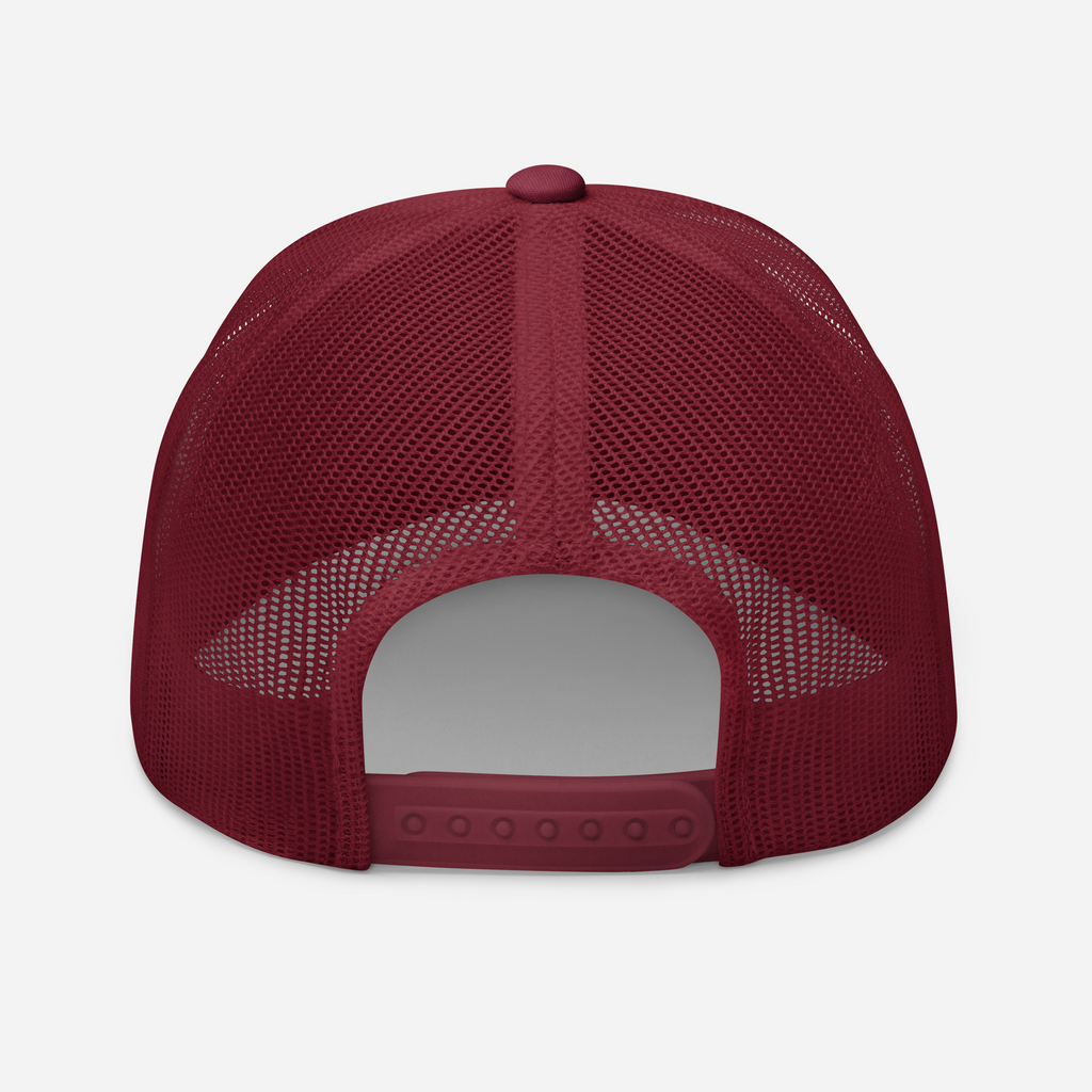 Retro Trucker Cap CRANBERRY back Nimella-Sports