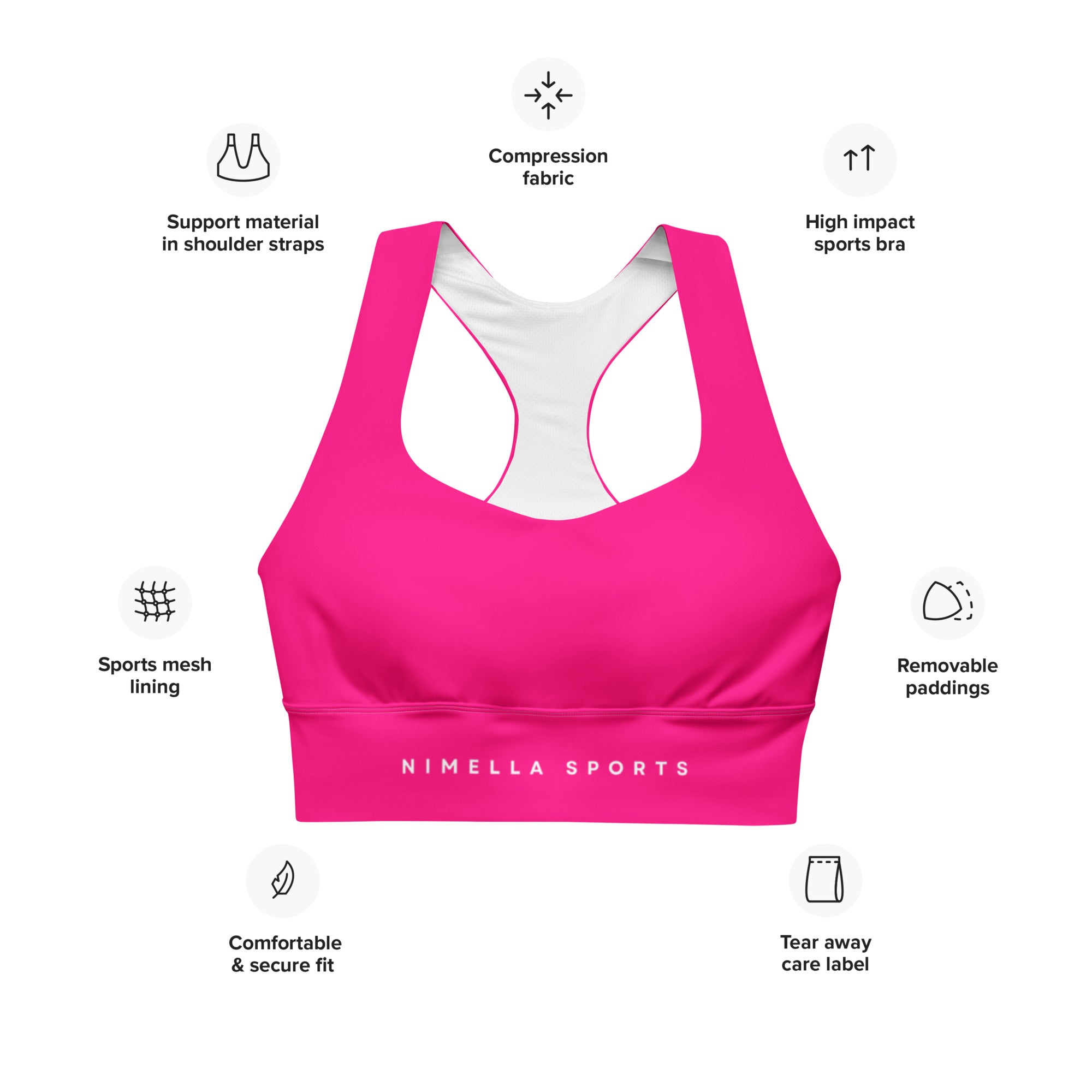 Sport-BH PINK Produktinfo Nimella-Sports