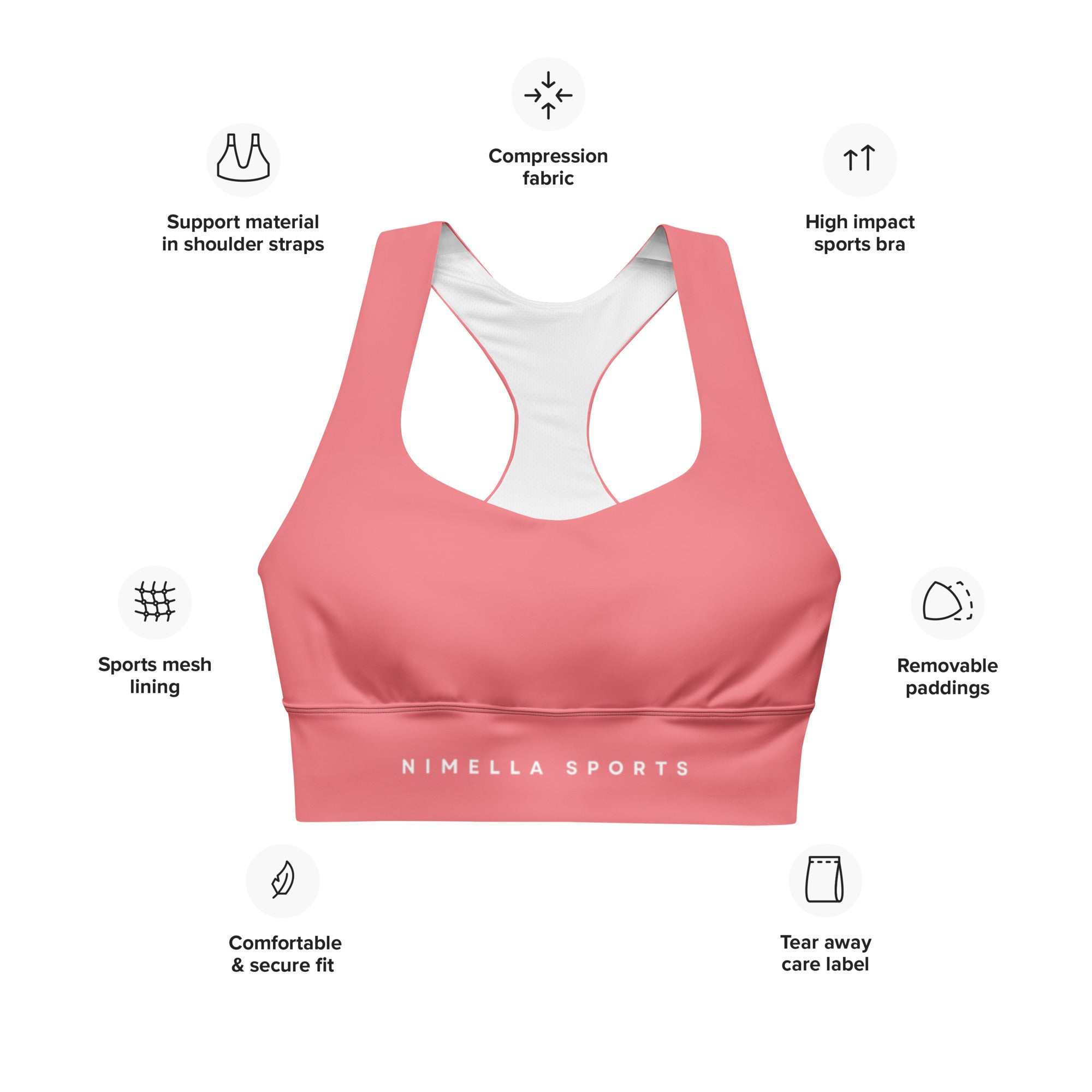 Sport-BH ROSSO Produktinfo Nimella-Sports