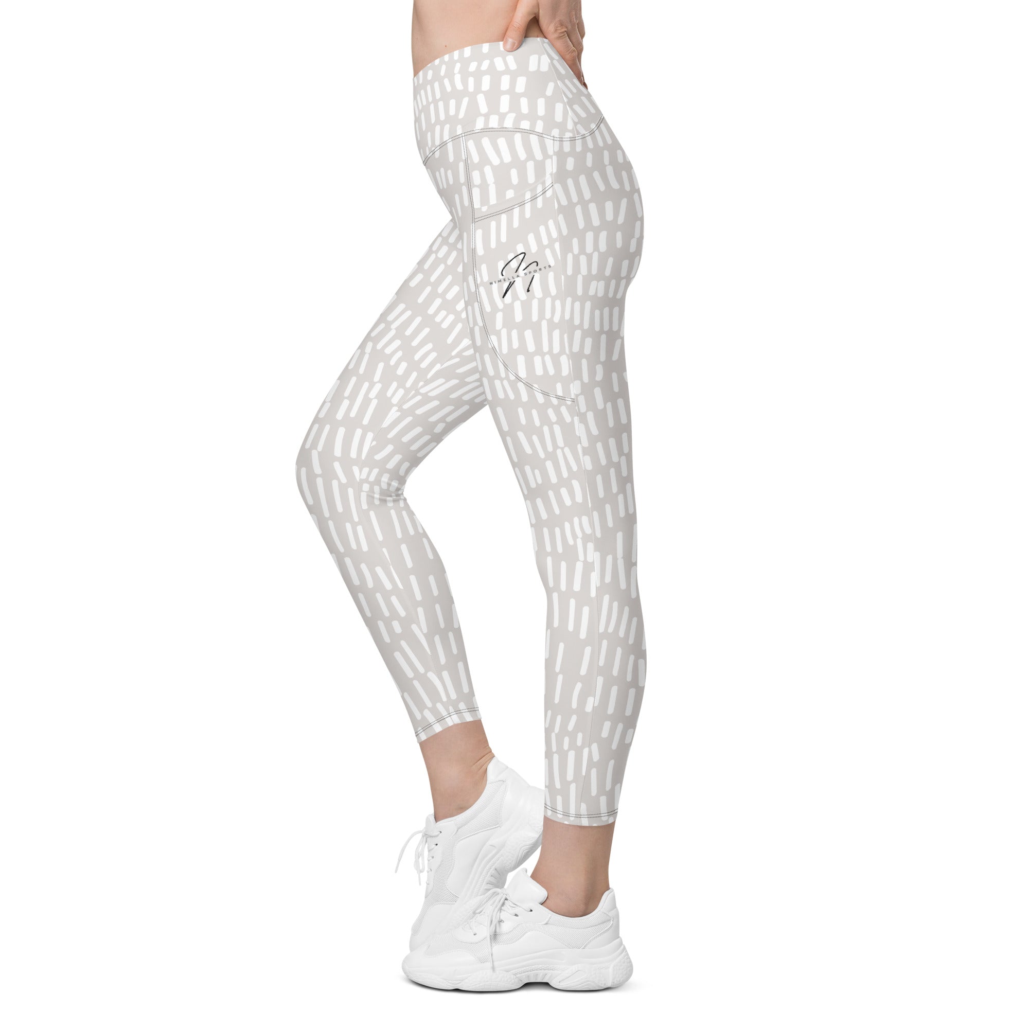 Damen Crossover Leggings mit schmeichelnder Passform und elastischem High Waist Bund für Sport und Alltag